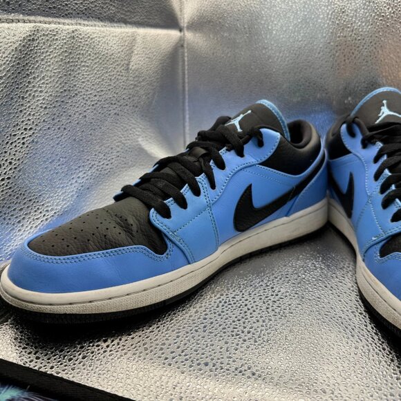 Size 11.5 Nike Air Jordan 1 Mens Blue‎ Black Lace-Up Athletic Sneaker 553558-403 main image 8